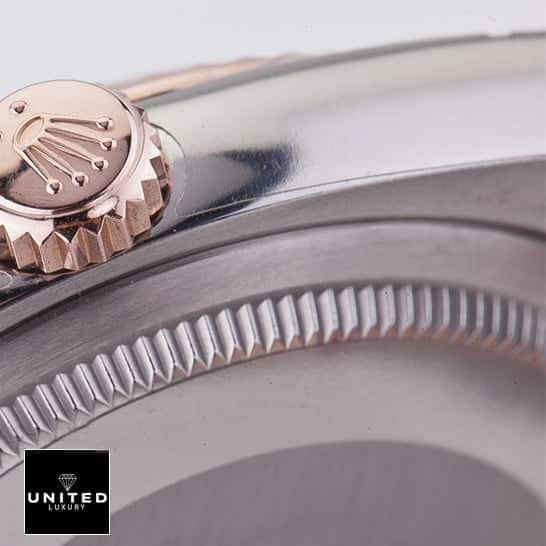 Rolex Datejust 116231-0105 Rolex Datejust 36 116231 Stainless Steel Case & Rose Gold Crown Pusher Replica