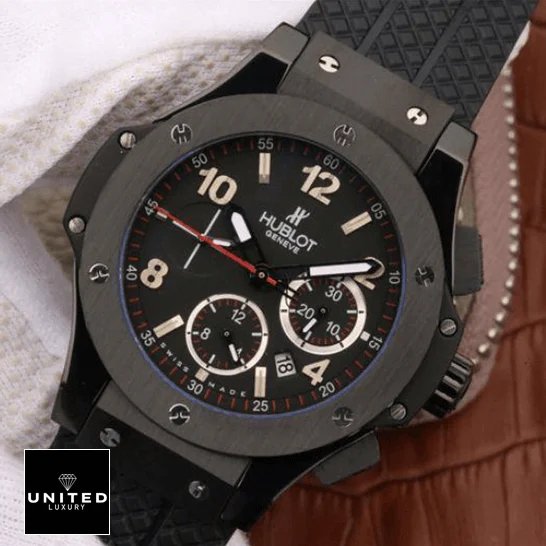 Hublot Big Bang 301.CX.130.RX Hublot Big Bang Black Dial Black Bezel Replica red second hand
