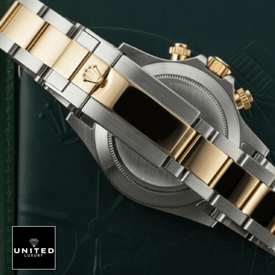 Rolex Daytona Rolex Daytona 116508-0004 Two Tone Oyster Bracelet Replica Fold Clasp on the Rolex Logo
