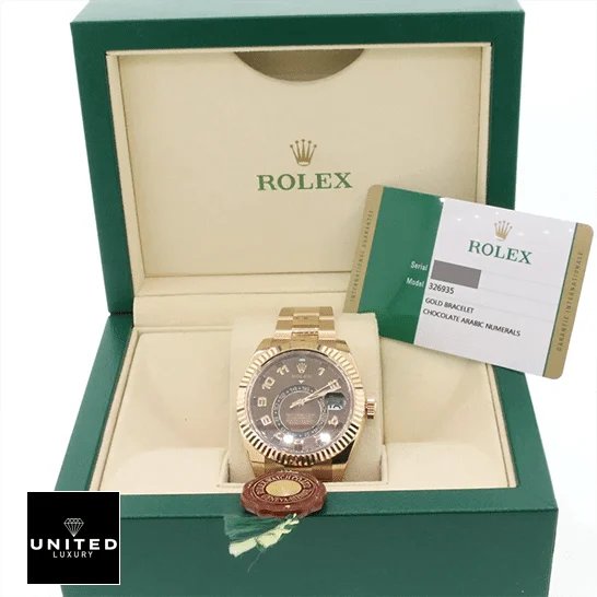 Rolex Sky-Dweller 326935 Rolex Sky-Dweller Chocolate Dial Rose Gold 326935-0003 Oyster Replica in the Rolex Box
