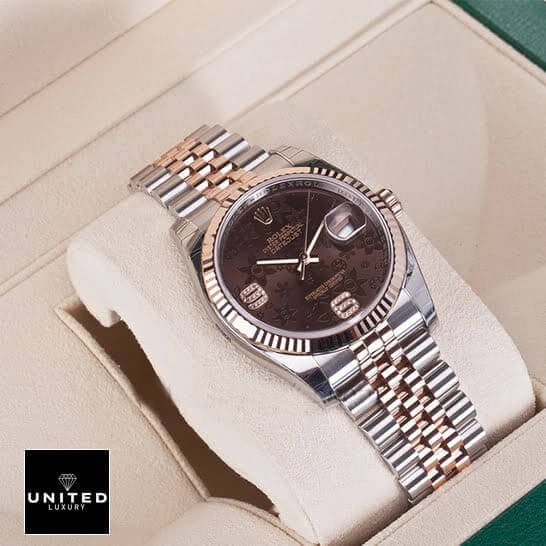 Rolex Datejust 116231-0105 Rolex Datejust 36 Chocolate Floral Dial 116231 Jubilee Replica in the Box