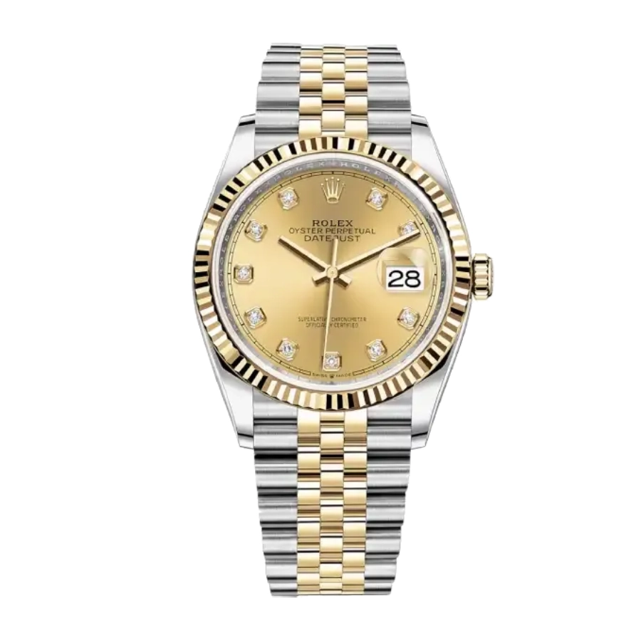 110b3a531e39d6c4d49efd38b56b030c17b616b8 Rolex Datejust 126233 “Yellow Rolesor” Ultimate Clone Quality - Image 1