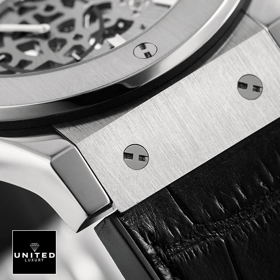 Hublot Classic Fusion 505.NX.0170.LR Hublot Classic Fusion 505.nx_.0170 Black Leasther Bracelet Replica steel case