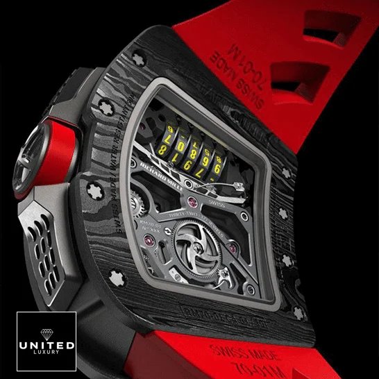 Richard Mille RM 70-01 Richard Mille RM70-01 Carbon Black Case Replica upside view
