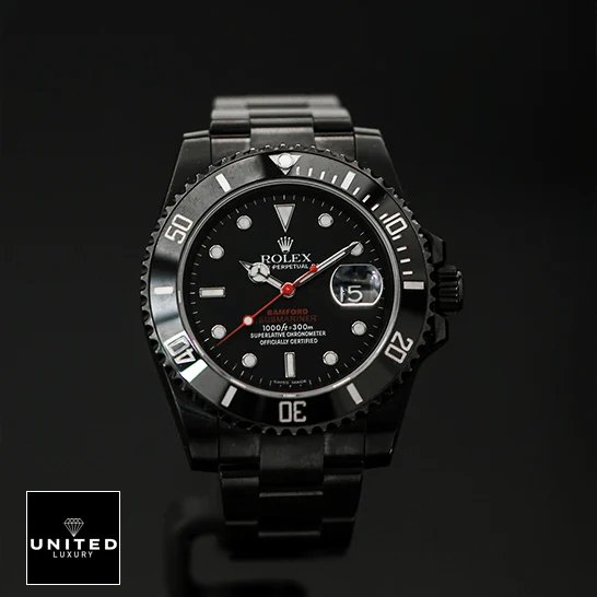 Rolex Submariner Date 116610N Rolex Blaken Submariner Bamford Replica black backgraund
