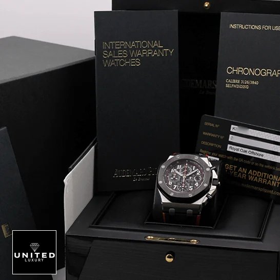Audemars Piguet Royal Oak Offshore 26400SO.OO.A002CA.01 Audemars Piguet Royal Oak 26470SO.OO Black Bezel Steel Case Replica in the box
