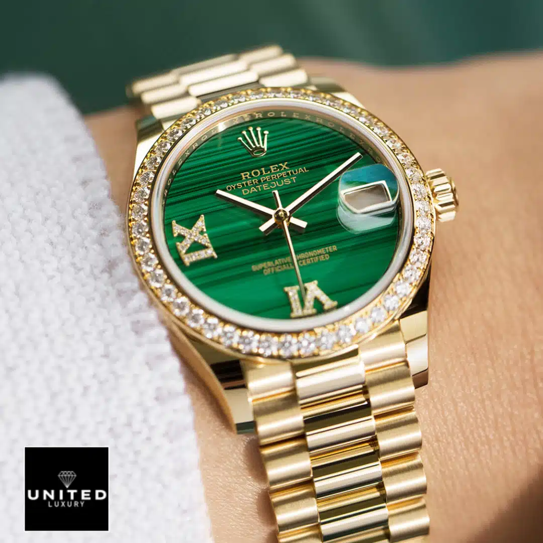 Rolex Datejust 126333 Rolex Datejust 31 Yellow Gold 278278-0004 Gem-Set Bezel Replica