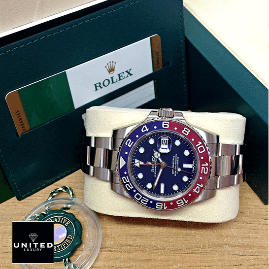 Rolex GMT-Master II 116719BLRO Rolex GMT-Master II Blue Dial & Red/Blue Bezel 116719BLRO Replica & Guarantee Card