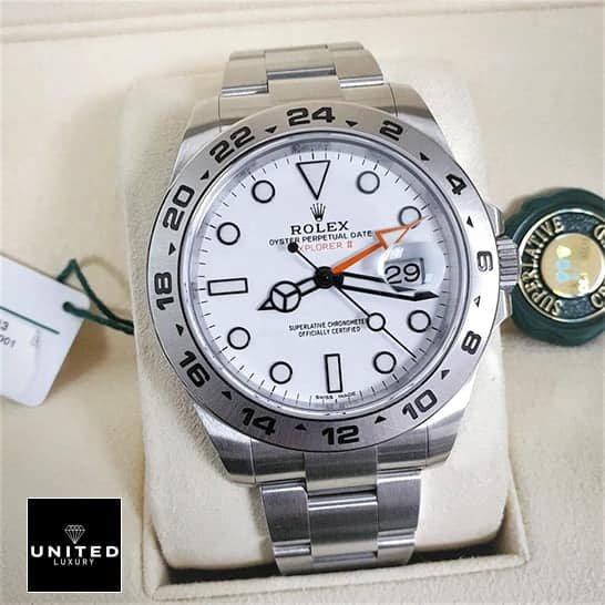 Rolex Explorer II 216570 Rolex 216570 White Dial Replica in Rolex Box