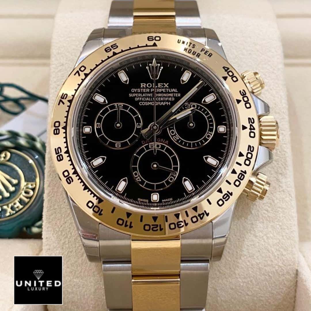 Rolex Daytona 116523 Rolex Daytona Gold Bezel Black Dial116503 Replica