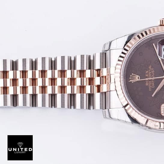 Rolex Datejust 116231-0105 Rolex Datejust 36 116231 Chocolate Floral Dial Two Tone Jubilee Bracelet Replica