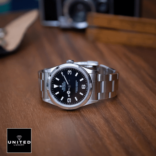 Rolex Explorer 124270 Rolex Explorer 124270 Stainless Steel Replica on the table