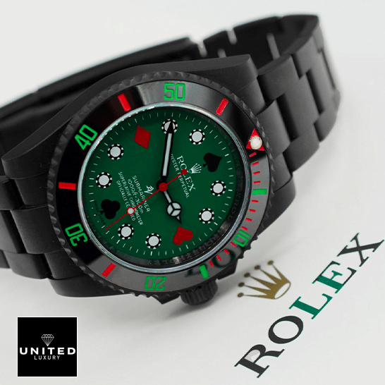 Rolex Submariner 114060 Rolex Blaken 114060 Submariner Poker Green Dial Replica on the rolex box