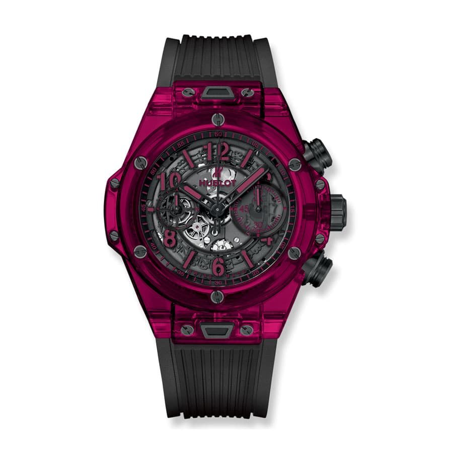 3d8e2b5e75cd0b41675b64e3fdca36d40710326a Hublot Big Bang Unico “Red Sapphire” Skeleton 411.JR.4901.RT Ultra Detailed Clone - Image 1