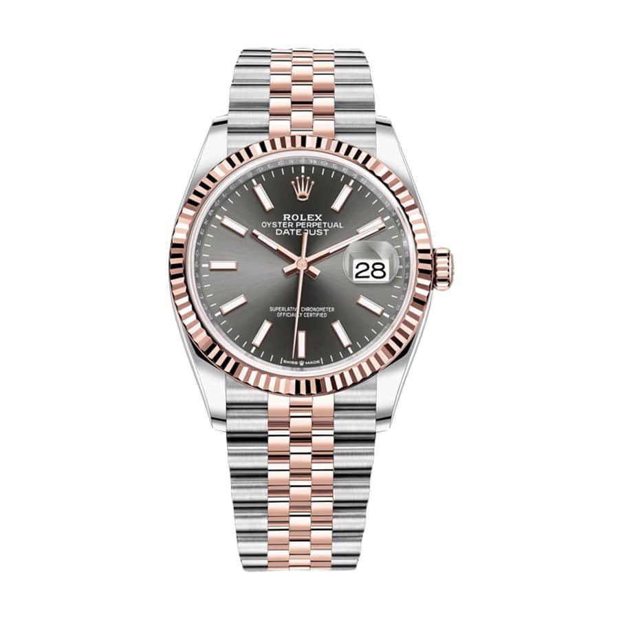 455686abf4bc20a6a0f354e1f616b131db71a201 Rolex Datejust 126231 Two-Tone Fluted Bezel Detailed Replica - Image 1