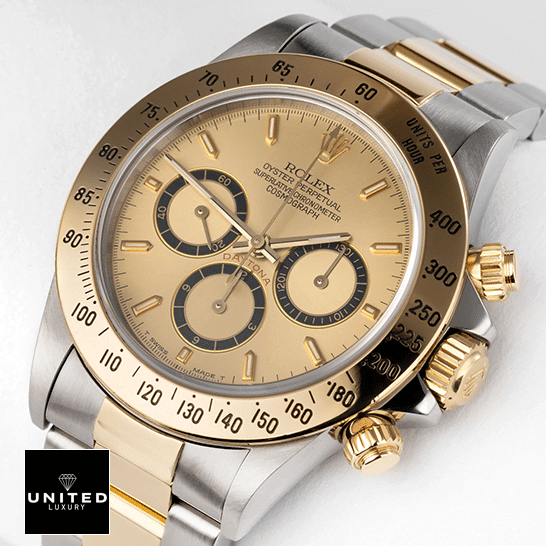 Rolex Daytona Cosmograph 16523 Rolex Daytona S.Steel Case Yellow Gold Bezel & Dial 16523 Oyster Replica