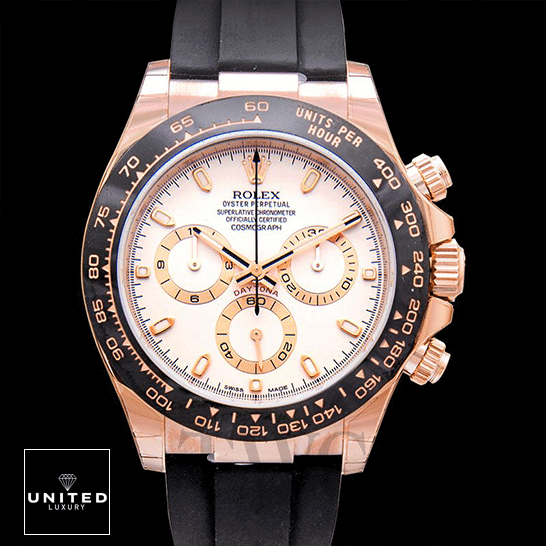 Rolex Cosmograph Daytona 116515LN-0014 Everose Case White Dial Replica