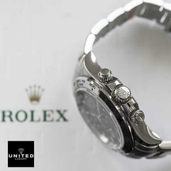 Rolex Daytona Cosmograph 116509 Rolex Daytona 116509 S.Steel Button & Crown Pusher Replica on the Rolex Box
