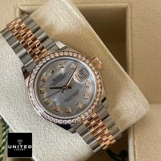 Rolex Datejust 126233 Two-Tone Handcrafted Clone Quality asdx 3 Rolex Datejust 126233 Gem-Set Bezel Replica Watches in the Rolex Box