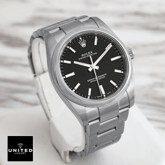 Rolex Air-King 114200 Oyster Perpetual Rolex Oyster Perpetual Black Dial Replica ceramic background