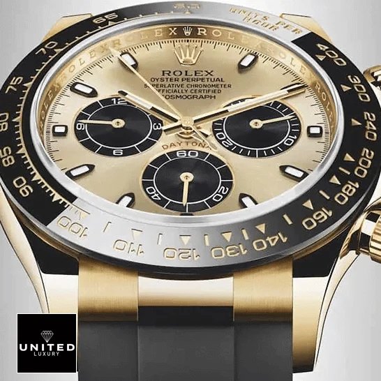 Rolex Daytona Cosmograph 116508 Rolex Daytona 116518LN Black Bezel Yellow Gold Case Replica