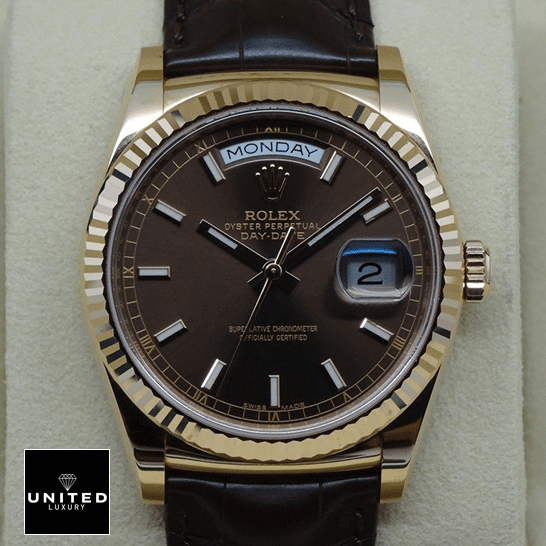 Rolex Day-Date 118135-0002 Rolex Day-Date 118139 V5 Chocolate Dial Replica
