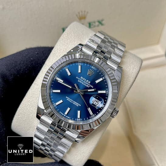 Rolex Datejust 126300 Rolex Datejust 41 126334 Blue Dial Fluted Bezel Jubilee Replica