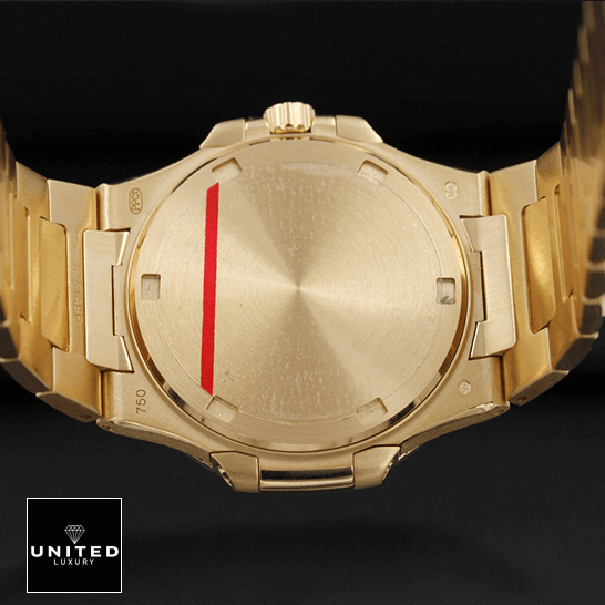 Patek Philippe Nautilus 7010/1R Patek Philippe Nautilus 70101R-012 Rose Gold Case Replica black background