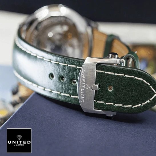 Breitling Premier B01 Chronograph AB0118A11L1X1 Breitling Premier Green AB0118A11L1X1 Green Leather Replica upside view