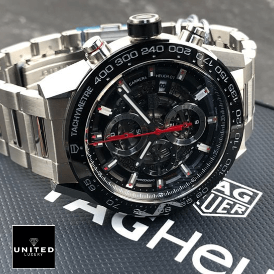 TAG Heuer Carrera 01 CAR2A1W.BA0703 Tag Heuer Calibre Carrera Heuer 01 Black Bezel Replica on the box