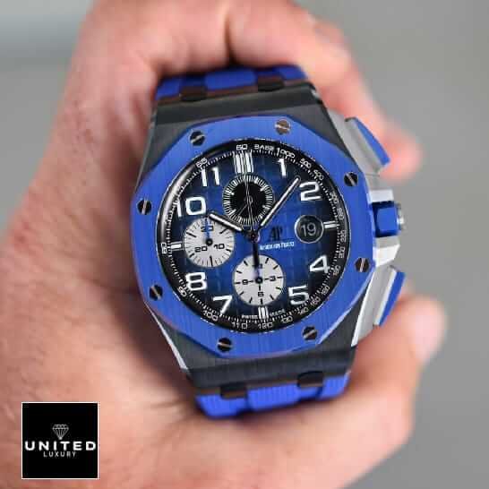 Audemars Piguet Royal Oak Offshore Chronograph 26405CE.OO.A002CA.01 ap-royal-offshore-blue-replica-hand
