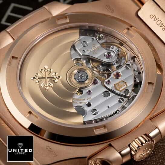 Patek Philippe Nautilus Chronograph 5980/1R-001 Patek Philippe Nautilus Rose Gold Case Replica upside view