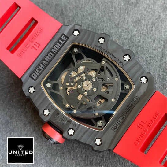 Richard Mille RM 35-02 Richard Mille Black Carbon Case RM3502 Replica upside view