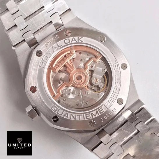 AP Royal Oak Offshore 26574ST.OO.1220ST.01 Super Clone Audemars Piguet Royal Oak Quantıeme Steel Case Replica upside view