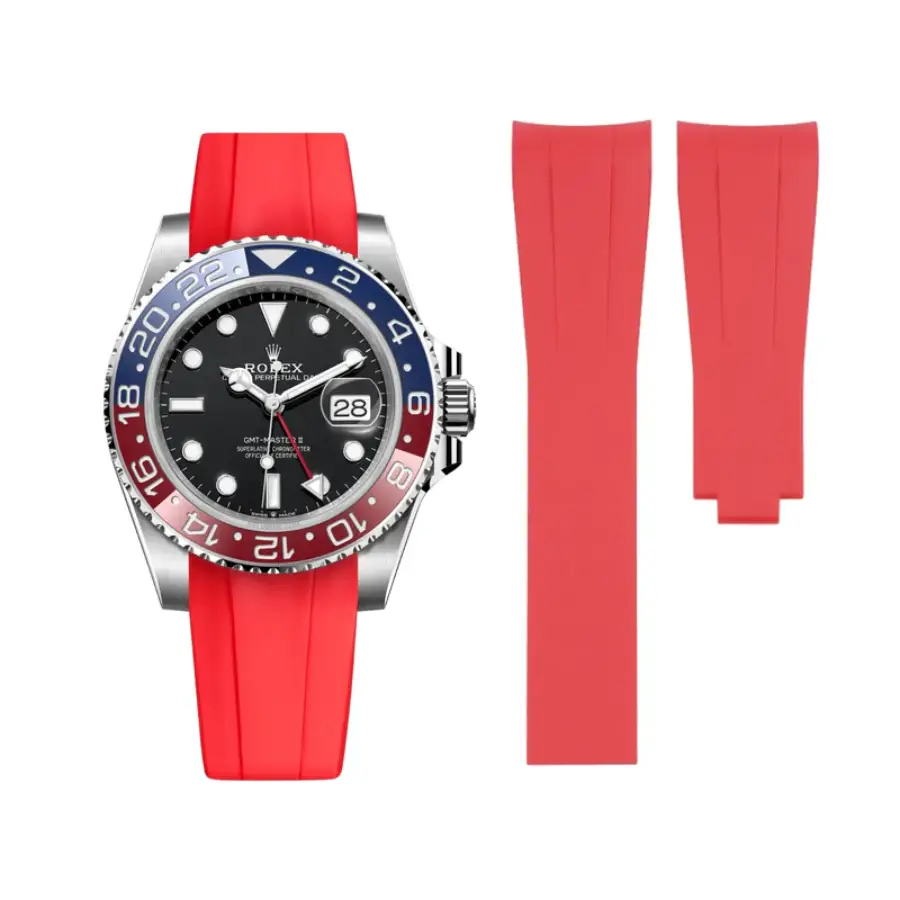 7c5946c8cff06c832c58da4a82ba50cf95e10328 Rolex – GMT-Master – Rubber Strap – Red - Image 1