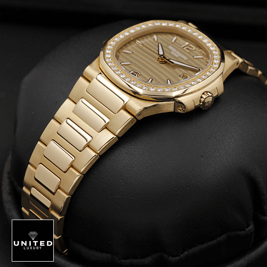 Patek Philippe Nautilus 7010/1R Patek Philippe Nautilus Rose Gold Dial Replica in the black box
