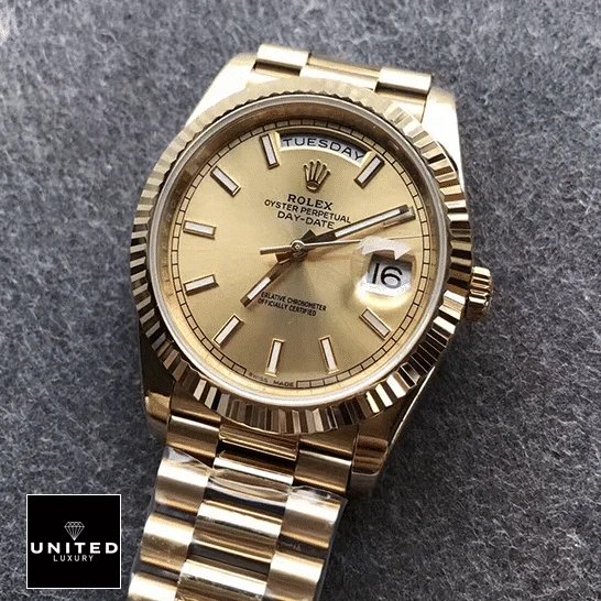 Rolex Day-Date 228238 Rolex Day-Date 40 228238-0003 EW Yellow Gold Champagne Dial Replica