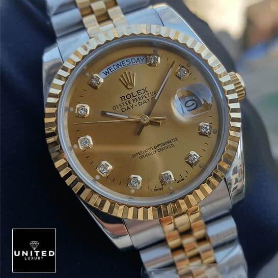 Rolex Day-Date 128238 Rolex Day-Date 128238 MOP Replica Diamond Indices