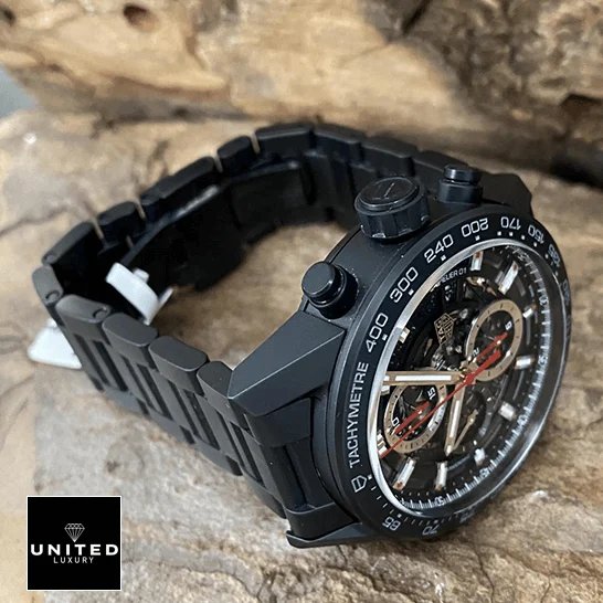 TAG Heuer Carrera 01 CAR2090.BH0729 Tag Heuer Carrera Black Stainless Steel Bracelet Replica crown / push button