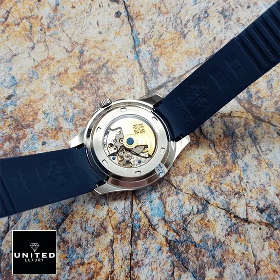 Patek Philippe Aquanaut Patek Philippe Blue Rubber Bracelet Replica upside view