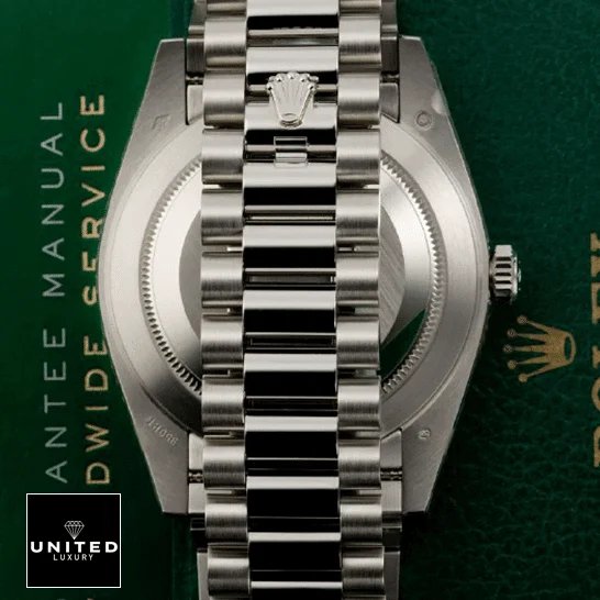 Rolex Day-Date 228206 Rolex Day-date 228206 Oyster replica stainless steel on the service card