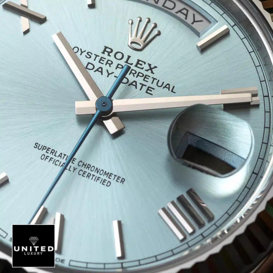 Rolex Day-Date 228236 Rolex Day Date 228236 Turquoise Dial with Romen Numerial Replica