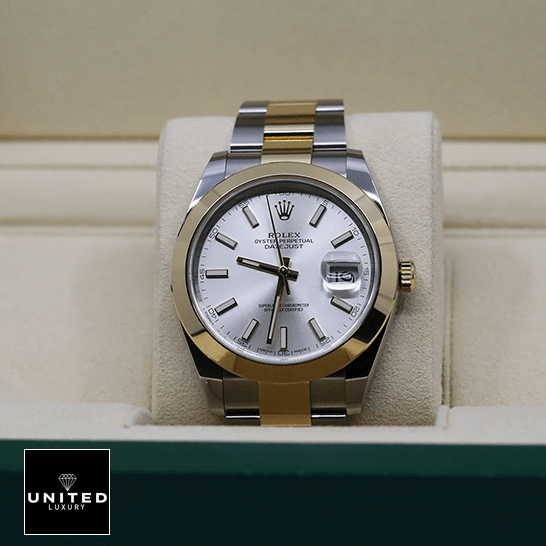 Rolex Datejust II 126303-0015 Precision Clone rolex datejust 126303 0015 replica front Rolex Datejust White Dial 126303 Replica in rolex box