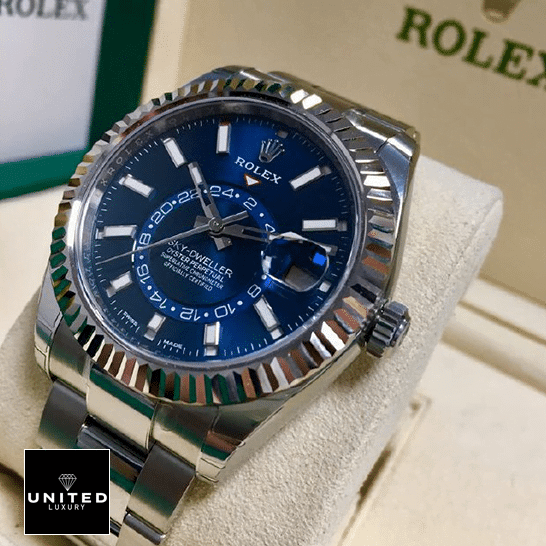 Rolex Sky-Dweller 326934-0003 Rolex Sky-Dweller Blue Dial Stainless Steel 326934-0003 Replica in the Rolex Box