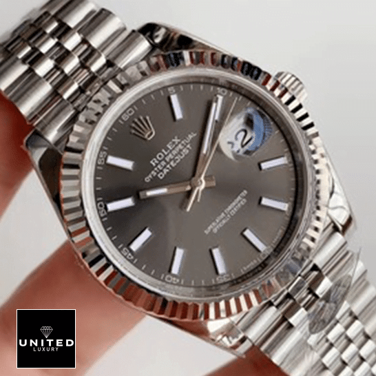 Rolex Datejust 126334-0014 Ultimate Clone Quality Rolex Datejust 126334 Steel Grey Dial Jubilee Replica