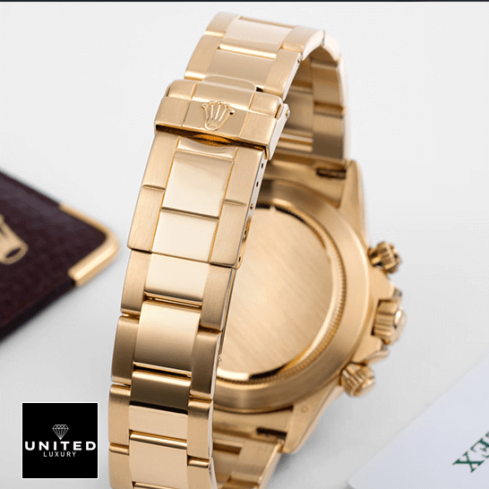 Rolex Daytona 116515LN Rolex Daytona 116523 Yellow Gold Oyster Bracelet on the Rolex Logo Replica