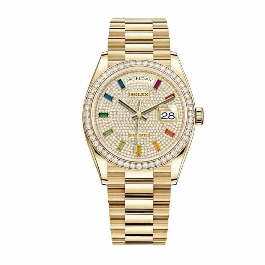 Rolex Day-Date 128348RBR “Pave Diamond Dial” Perfect Duplicate Edition