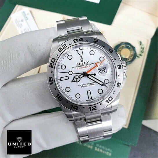 Rolex Explorer II 216570 Rolex 216570 Replica Numeral Bezel White Dial