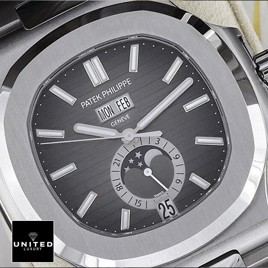 Patek Philippe Nautilus Patek Philippe Nautilus 5726_1A-001 Black Dial Steel Replica front close view