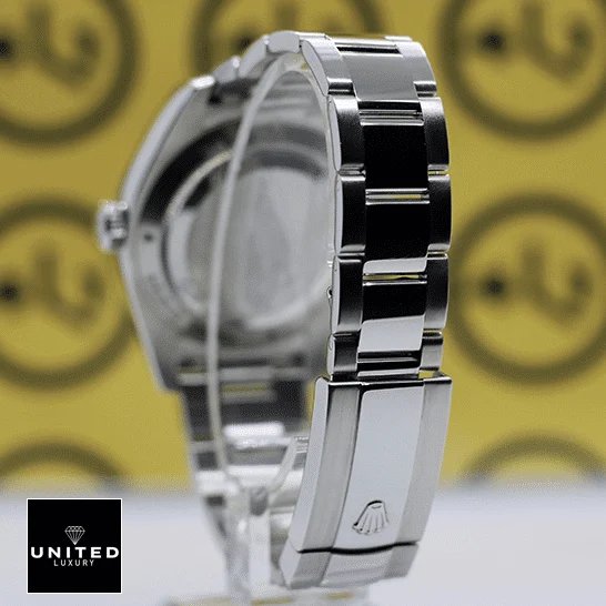 Rolex Milgauss 116400 Rolex Milgauss Black 116400 Oyster Replica Back Side Fold Clasp on the Rolex logo